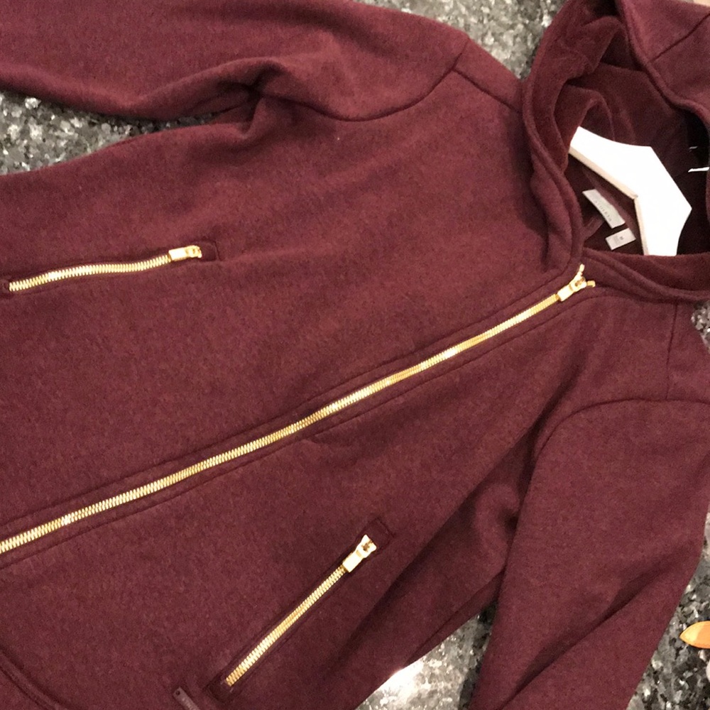 ATHLETA MAROON SWEATER HOODIE